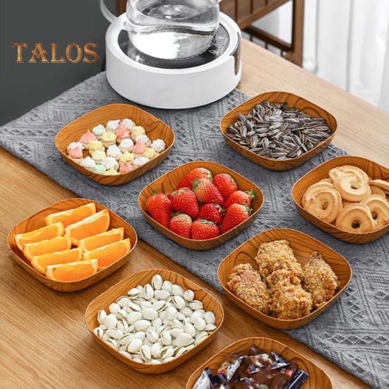 4/8Pcs Spit Bone Dish Large Capacity Storage Rounded Edges Reliable Cake Fruit Dessert Tableware Tray Restaurant Accessories