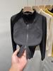 Women's Slim Fit Long Sleeve Thermal T-Shirt, Half-High Collar, Double-Sided Fleece, Double Zipper, Autumn/Winter 2025.