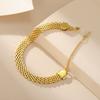 Cazador Trendy Mesh Chain Women's Bracelet Stainless Steel Gold Plated Waterproof Bracelets Party Birthday Gifts Wholesale New
