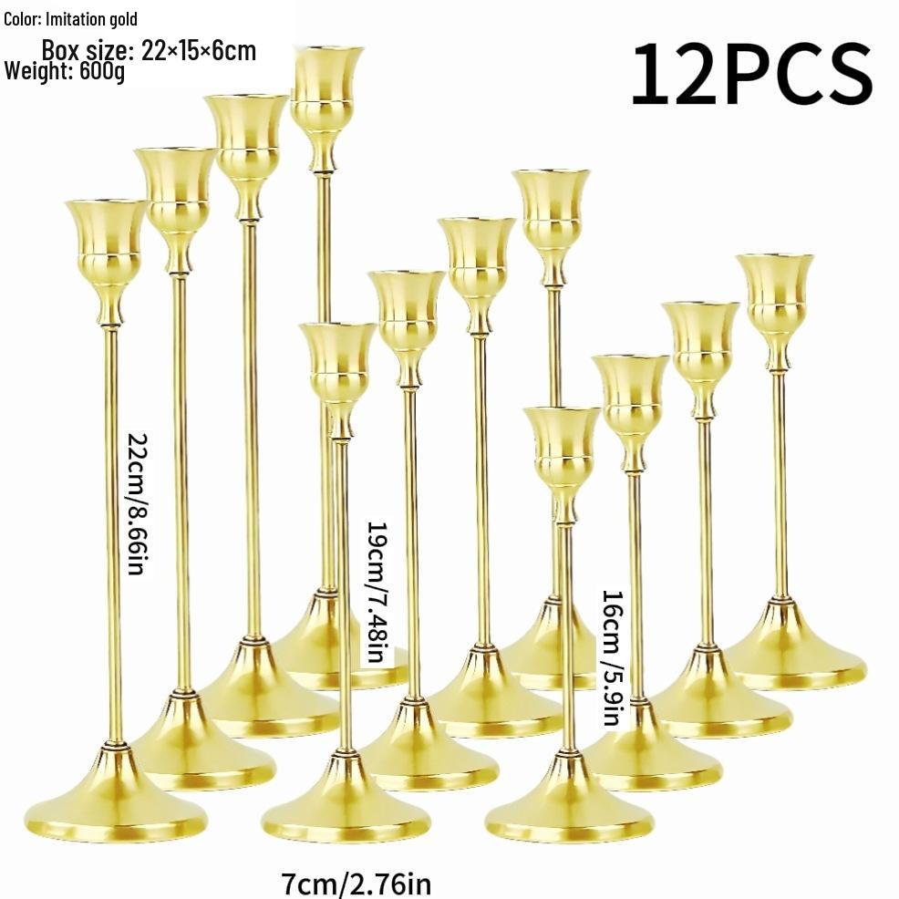 Europäischer minimalistischer Kerzenständer als Ornament für Candlelight-Dinner & Hochzeitsdeko