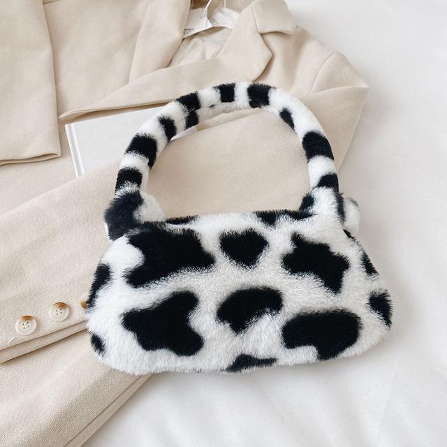 cow print mini purse