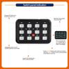 Mictuning 6/8/12 Gang RGB Switch Panel Led Work Light Bar Switches Box Controller for Universal Cars Truck Boat UTV 4X4 4WD