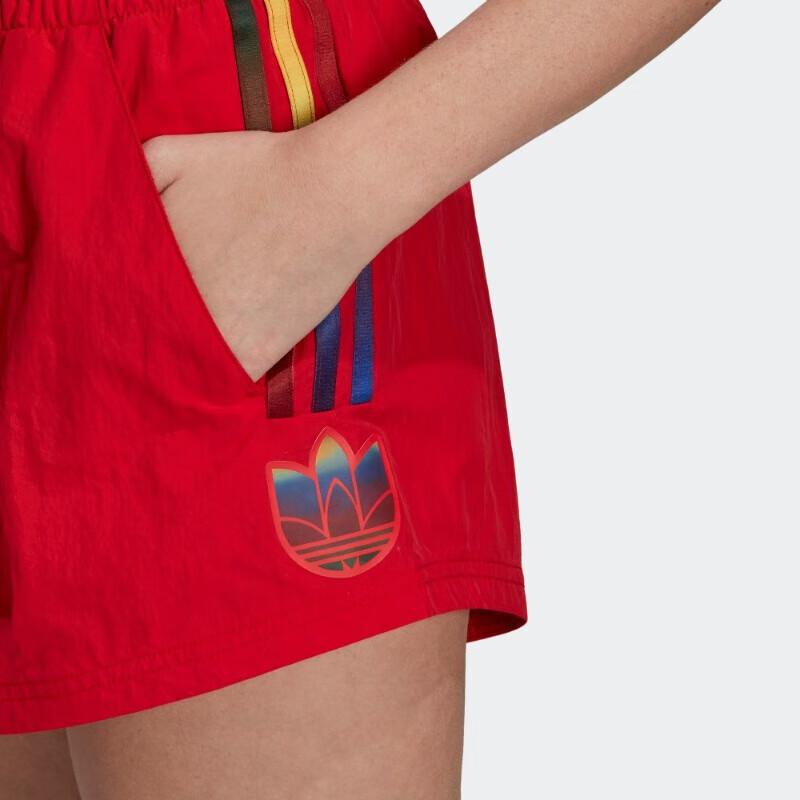 Adidas Originals Logo Elastic Casual Sports Shorts Women shorts Red GJ7715