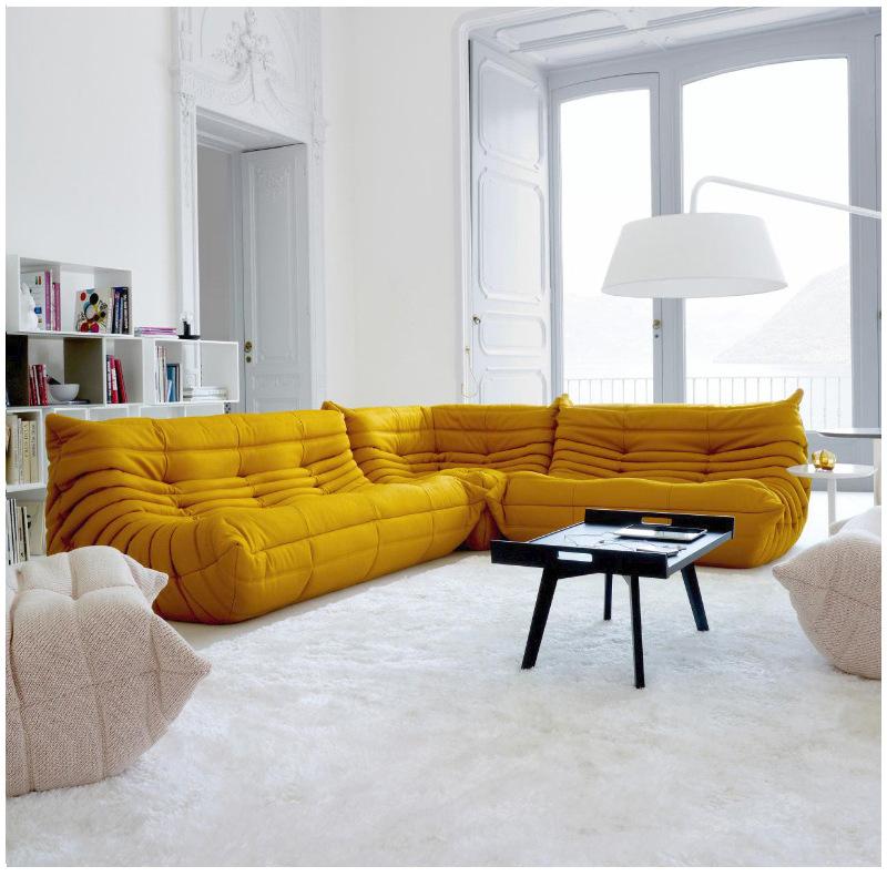 Compression Caterpillar Sofa Living Room Sleepable and Reclining Balcony Single Bedroom Fabric Lazy Sofa Small Household