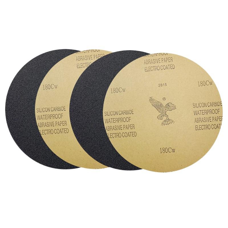 Eagle Brand 8-inch Gold Adhesive Sandpaper for Cameras, 200MM, 220-225MM Diameter, Ideal for Grinding & Polishing, Free Shipping Included