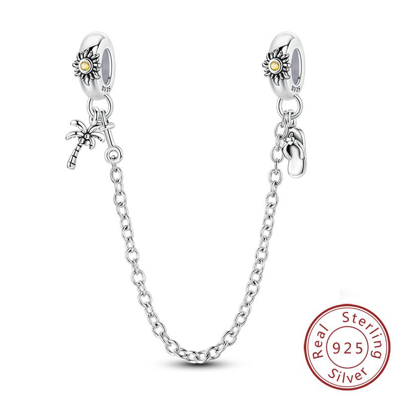 New Copper Charms Beads Pendants Summer Ocean Turtle Beach Fruit Shell Blue Charm For Women Bracelet Jewelry Gift