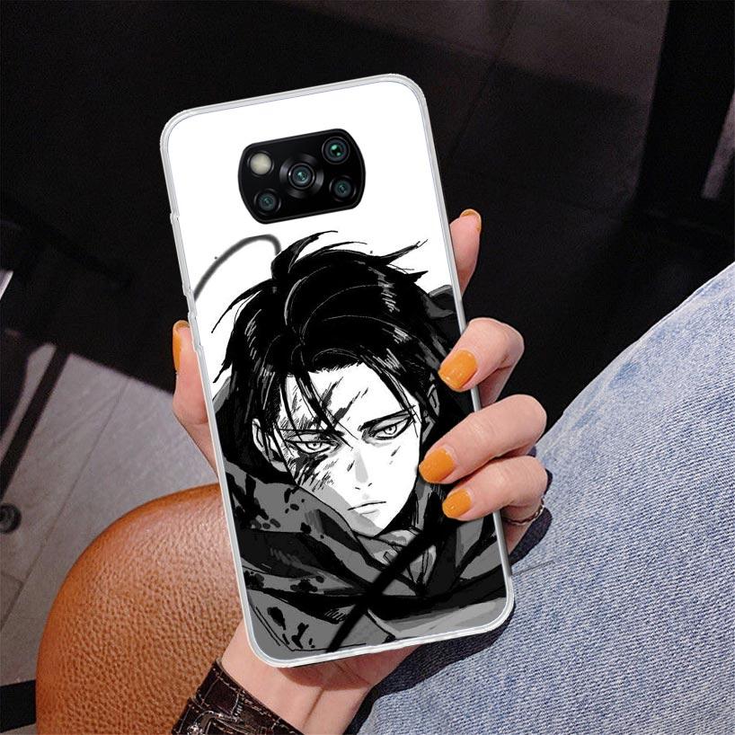Attack Levi Phone Case For Xiaomi Poco X7 X6 X5 Pro F7 Ultra Redmi 15C 15 13C 13 12C 12 10 10A 10C 9 9A 9C 9T Cover Poco X7 X6 X