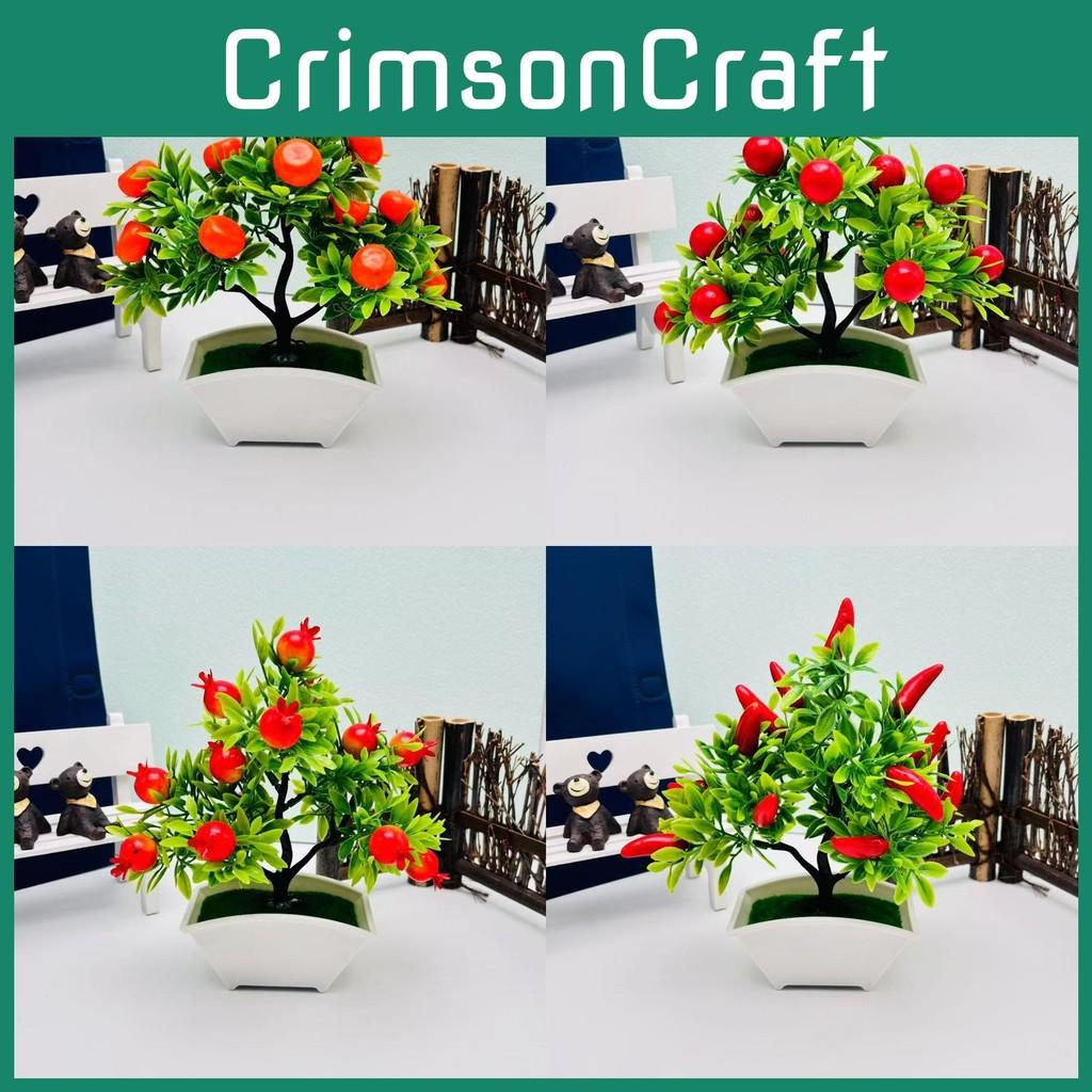 Fruit Oranges Faux Tree Potted Plant For Office Desk And Photography Background