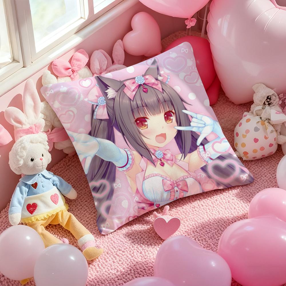 Anime Cat C-catman cartoon Cushion Cover Pattern Printed Pillowcase for Living Room Sofa Cushion Cover & Bedroom Decor