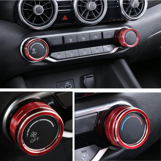 For Nissan Sentra -2025 Air Condition Knob Button Ring Cover Decor Pair