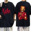 Summer Men Summer Polyester T-Shirt Fashion Top Tees Male Casual Short Sleeve Clothing Korn Music Streetwear Rock Band Unisex