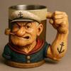 Powerful water cup, creative water cup, Popeye Power Mu, Comes with inner liner, Pineda mug, gift