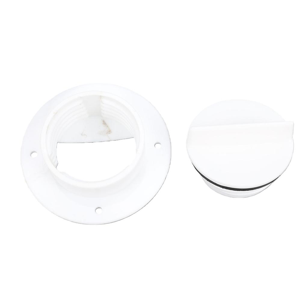 3.5in Nylon Boat Floor Drain with Cover Round Marine Deck Drain Scupper for Boats Yachts Ships