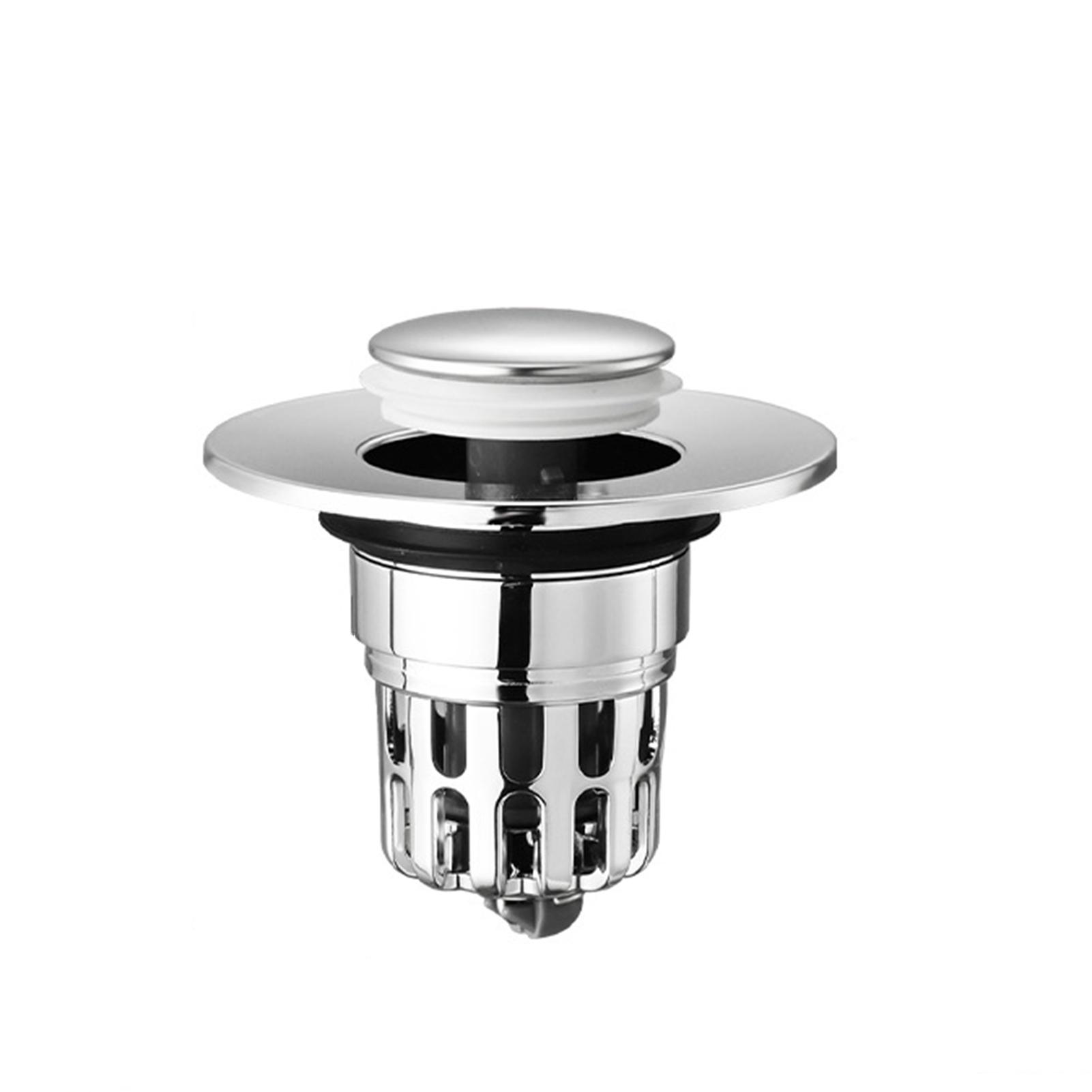 

Универсальная заглушка для слива раковины предотвращает блокировку канализационного слива для кухни и ванной комнаты 1pc серебряный