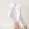 Two-toe Socks for Women, Solid Color, Anti-pilling, Breathable, Boneless Seam Split Toe Socks with Pig's Hoof Shoes, Mid-calf Socks
