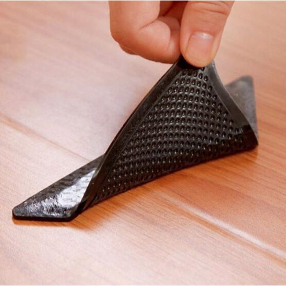 Ruggies Carpet Anti Slip Mat Patch Double Sided Tape Triangular Rubber Material