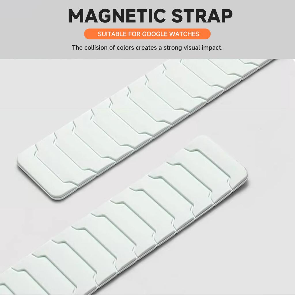 For Google Pixel Watch 3 45mm 41mm Magnetic Silicone Replacement Strap Correa For Google Pixel Watch 2 1 Sports Band Bracelet