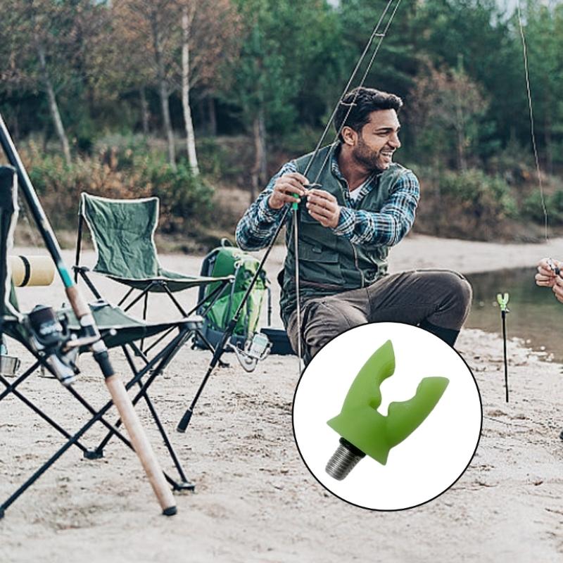 Fishing Rod Gripper Rest Head Fishing Accessories Universal Silicone Poles Holder Gripper Rest Holder Thread