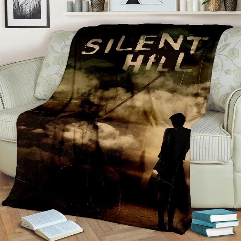 3D Silent Hill HD Horror Movie Game Blanket,Soft Throw Blanket for Home Bedroom Bed Sofa Picnic Travel Office Cover Blanket Kids