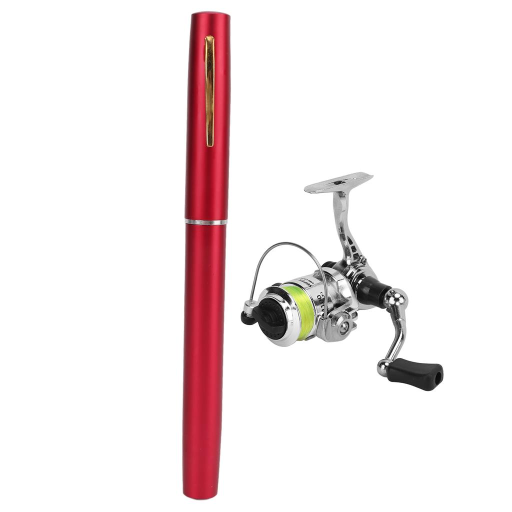 Portable   Pen Shape Fishing Rod Pole   Retractable Fishing Rod with Reel Wheel