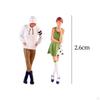 2 Pieces 1:64 Girl and Boy Figures Handpainted Resin Couples Figurines Miniature Mini Doll for