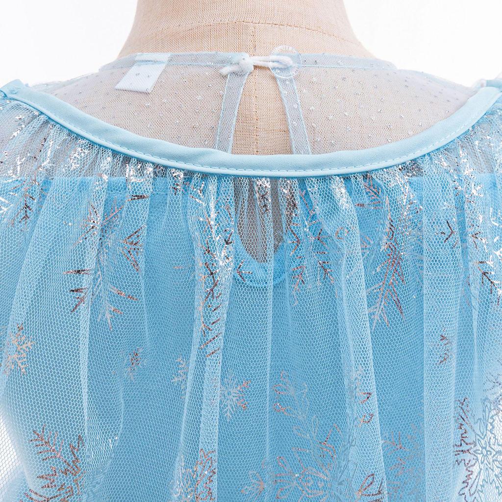 Elsa Princess Tulle Cosplay Dress for Girls - Frozen Role Play Gown