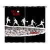 Curtain Bedroom Curtain Digital Printing Sports Baseball Blackout Curtain Fabric No Punching