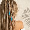 10Pcs Braid Hair Buckles, Feather Style Dreadlocks Hair Accessories, Alloy Open Design Braid Hair Clips for Thin Thick Multi-Strand Braids
