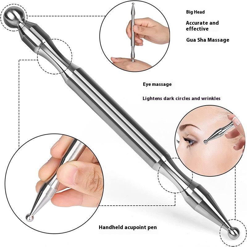 Acupuncture Pen Reflexology Tools Acupressure Pen Stainless Steel/Brass Massage Pen Reflexology Pressing Point Massager Tool For