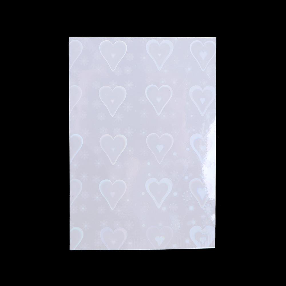 Art Decorations Holographic Cellophane Paper 3D Nail Sticker Aurora Nail Foils Laser Nails Film