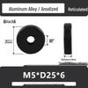 Aluminum Alloy Hand-Tightened Knurled Nut Adjustment Lock Gauge M3-M8