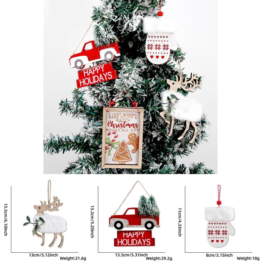 Charming Wooden Christmas Ornament Garden Decor Featuring Adorable Reindeer Design