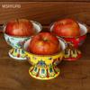 Chinesische Keramik Hohe Schale Buddha Hall Ornamente Heimkreativität Snack Aufbewahrungsschale Traditionelle Buddhistische Anbetungsartikel