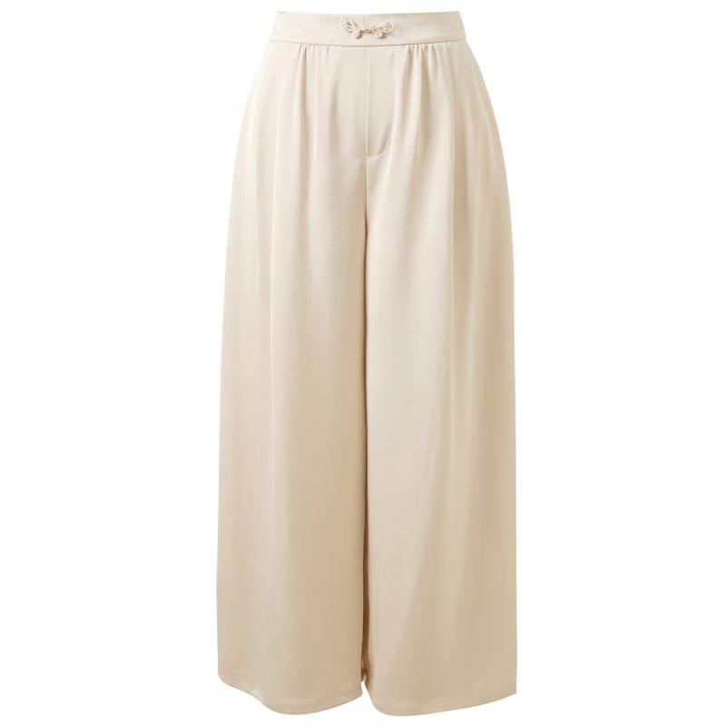 Sancai New Chinese Style High-Waist Wide-Leg Pants M