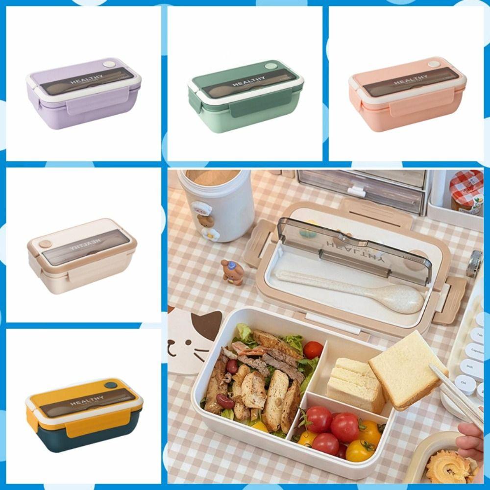 

Chopsticks Spoon Lunchbox Plastic Food Box Portable Food Containers Students