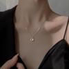 925 Sterling Silber Stern und Mond Anhänger Halskette für Damen – Elegant, Trendiger Sommerstil mit Diamant Schlüsselbein Kette