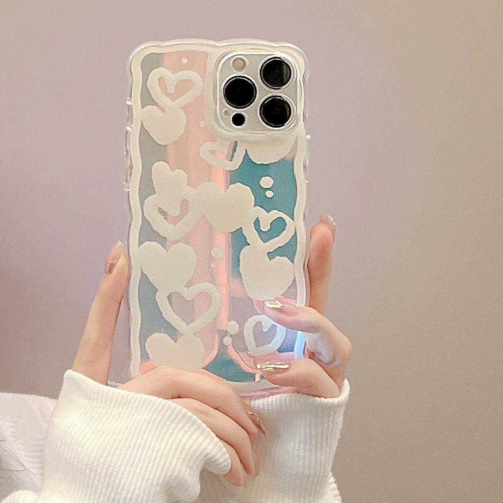 Dreamy Love Suitable for Iphone15 Apple 16 Mobile Phone Case 14pro Max Wave Edge 11 Girl X Laser 13