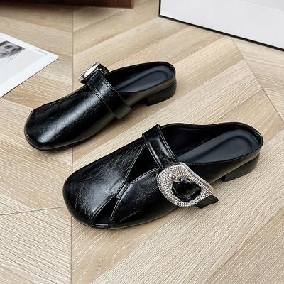 Mode Mules Skor Dam Flats Tofflor Cystal Casual Sandaler 2025 Designer Nya Sommar Dam Flip Flops Mode Slides Mysiga Zapatos
