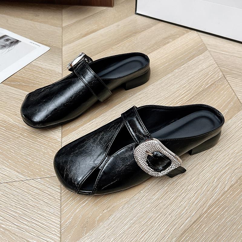 Fashion Mules Shoes Women's Flats Slippers Cystal Casual Sandals 2025 Designer New Summer Woman Flip Flops Fashion Slides Cozy Zapatos