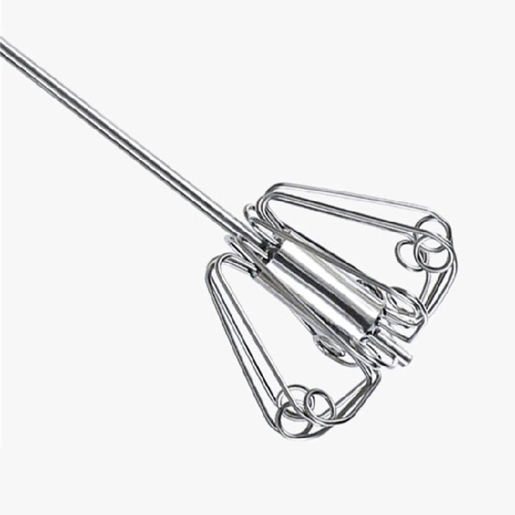 Ergonomischer Hand-Eierschläger für mühelose Backvorbereitungen Stahl-Schneebesen Klingen-Rotationsmechanismus Sahne-Mischwerkzeug