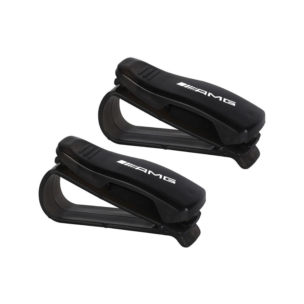 2Pcs Car Glasses Clip Car Sun Visor Universal Ticket Card Clamp Fastener For Mercedes Benz G S R C E B A Class GLA GLK C180 E300