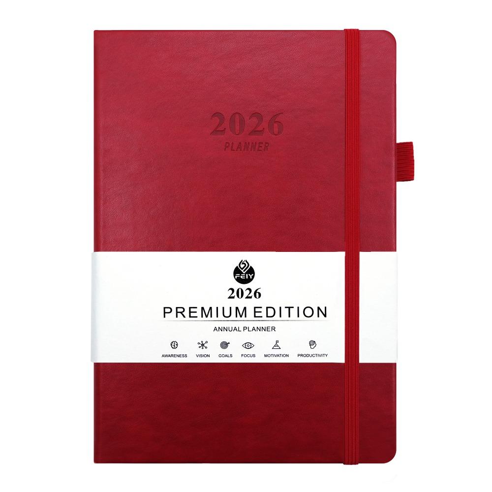 English 2026 Schedule Planner Notepad 12 Months 365 Days Efficiency Notebook  Office Supplies