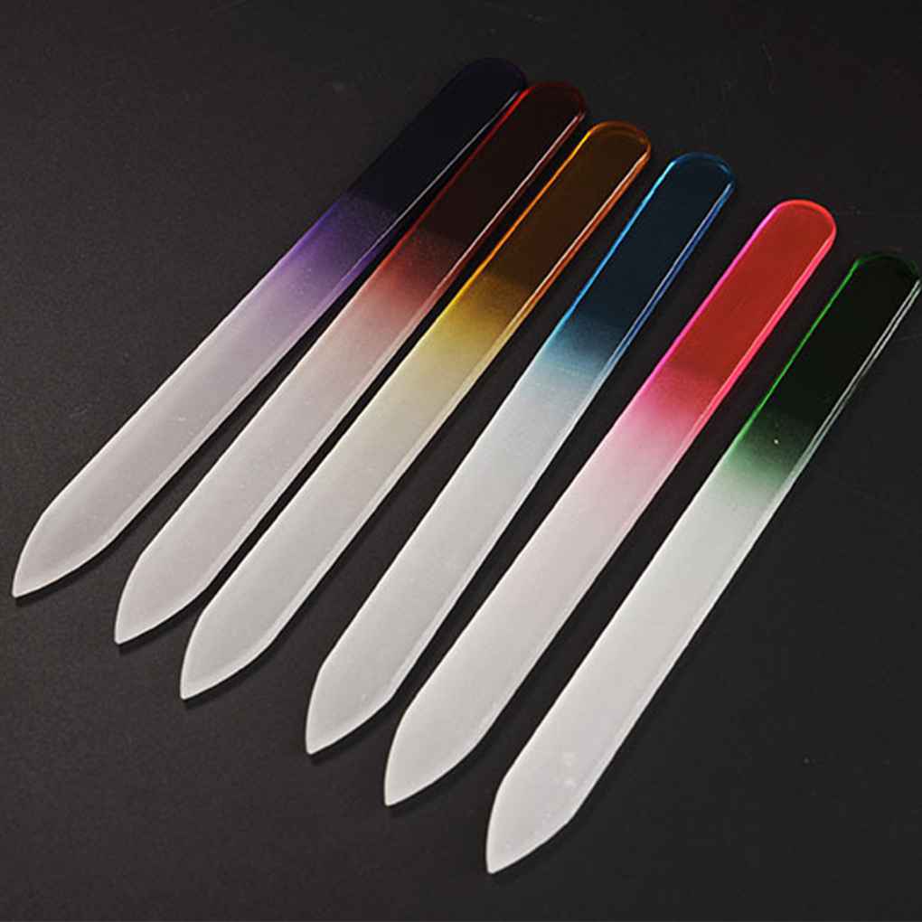 6PCS/Set Nail File Frosted Wear-resistant Flexible Washable DIY Handicrafts Glass Nail Art Manicure Tools Women