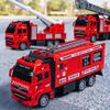 Fire Truck Alloy Inertia Pullback Toy With Rotatable Ladder For Kids Play And Handson Interaction