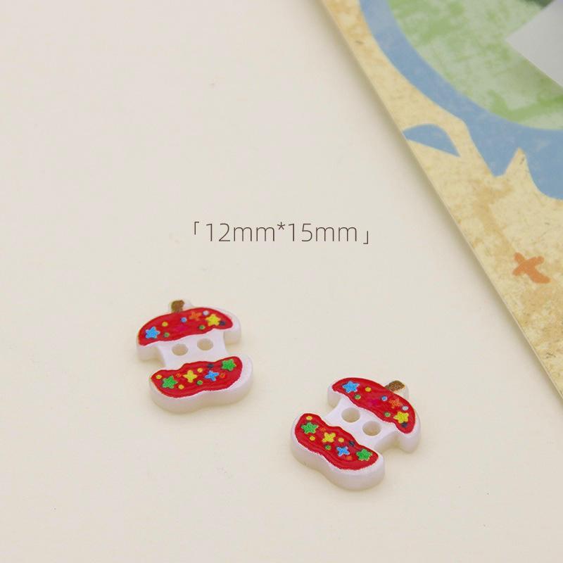10Pcs Cute Cartoon Star Apple Resin Button Kid Sweater Cardigan Clothing Sewing Accessories Girls' Handmade Hair Clips DIY Decor