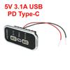 USB автомобильное зарядное устройство 12 В 24 В 3 порта 18 Вт PD Type-C 2.1A 1A для мотоцикла, авто, грузовика, квадроцикла, лодки, автобуса, адаптер питания RV
