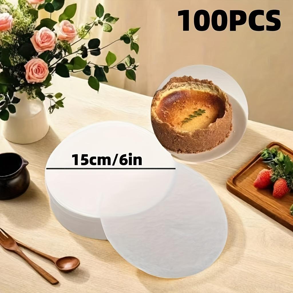 

100pcs 6Inch Baking Parchment Circles Baking Paper Liners Non Stick Parchment Paper Rounds for Spring Form Cake Tin Tortilla