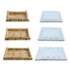 Thai Restaurant Supplies Bamboo Woven Trays Japanese Cuisine Sets Service Plates Creative Snacks Fried Food Dessert Plates