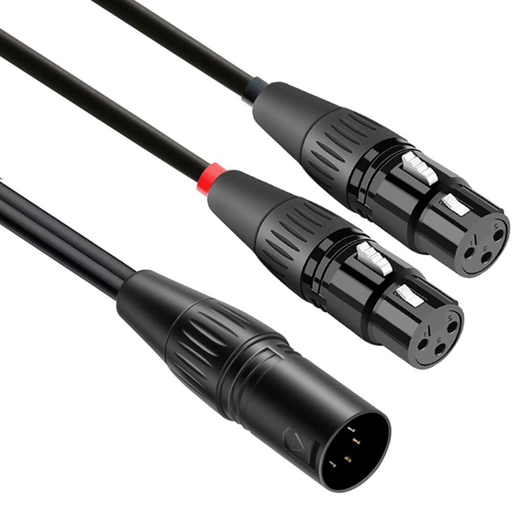 Ipovoq XLR 4-pin To 3-pin Conversion Cable, 1m, XLR 3-pin To 4-pin Conversion, XLR 4-pole Balanced Cable, XLR Cable, XLR To 4-pin Conversion, XLR