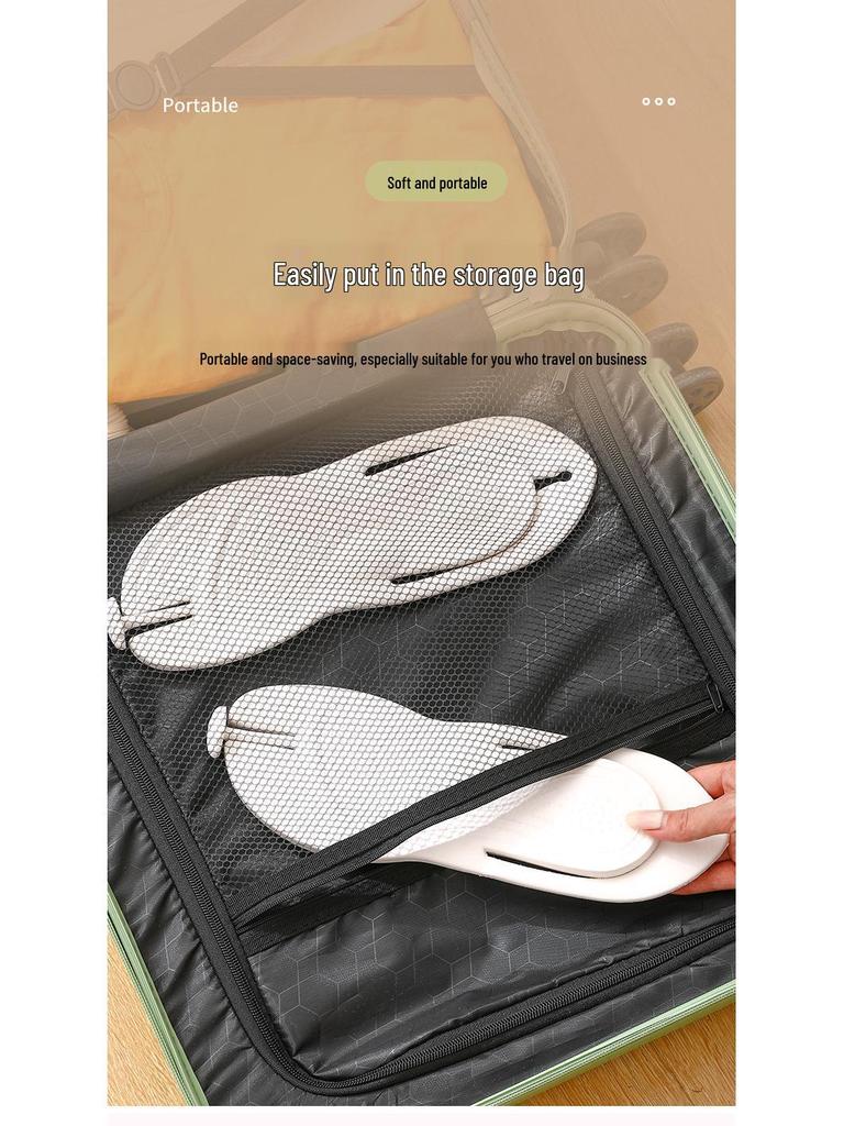 Foldable Women's Non-Slip Travel Flip Flops - Portable, Wear-Resistant, Soft Sole for Outdoor Fashion